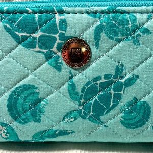 Stone Mountain Quilted Cotton Wristlet Turtle Seashells Tiffany Rose Collection